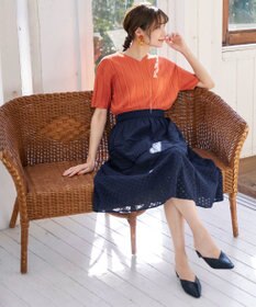 Tiaclasse L 【新色追加・洗える】幅広く活躍が期待できるレース切替スカート