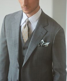 GOTAIRIKU 【DORMEUIL】AMADEUS365 3ピーススーツ （グレーチェック）