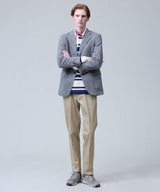 J.PRESS MEN ソフトタッチコットンマルチボーダー ラガーポロシャツ