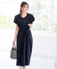 Tiaclasse L 【洗える】ストレスフリーで着用できるカットソーフレアワンピース