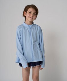 OP／FILA 【Ocean Pacific】フリル切り替えラッシュガード パーカー