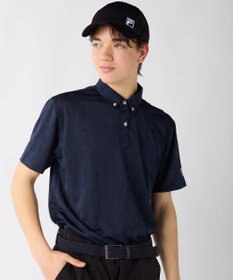 FILA GOLF／marie claire 【FILA GOLF】メッシュ加工ロゴ半袖ポロシャツ
