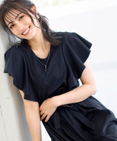 Tiaclasse L 【洗える】ストレスフリーで着用できるカットソーフレアワンピース