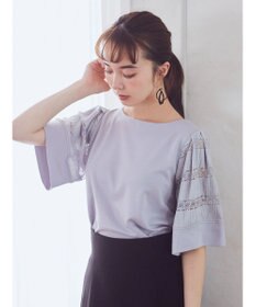 earth music&ecology フレア袖レースプルオーバー