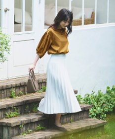 ANY シルケットスムースパフスリーブトップス