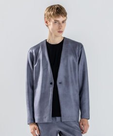 JOSEPH HOMME 新素材【ストレッチ/光沢感】レザーライクジャージー　カーディガン