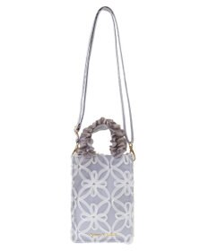 Maison de FLEUR チュールフラワーフリルミニショルダートートバッグ