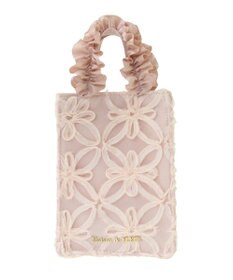 Maison de FLEUR チュールフラワーフリルミニショルダートートバッグ
