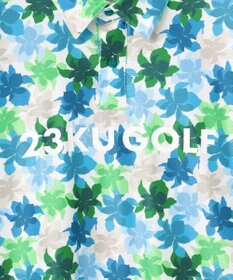23区GOLF 【MEN】【キングサイズ/UVカット】草花柄プリントポロシャツ