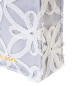 Maison de FLEUR チュールフラワーフリルミニショルダートートバッグ