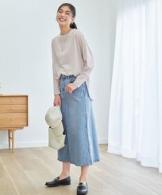 ANY L フロントスリットデニムスカート