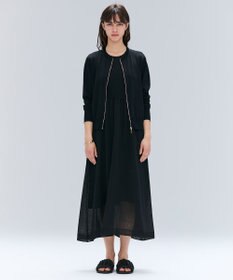 BEIGE， 【洗える】NADIA / レザーラインジップカーディガン