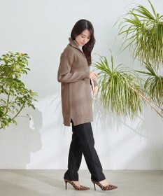 Tiaclasse 【洗える】ハーフジップニットチュニック