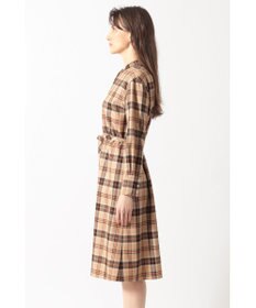 DAKS タータンチェック バンドカラーワンピース