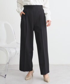 earth music&ecology ウエストフリルワイドパンツ