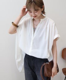 AMERICAN HOLIC 【予約】【WEB限定】イージーケア+接触冷感 フレンチスリーブギャザーシャツ