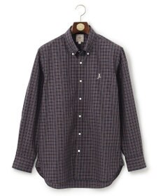 J.PRESS MEN 【WEB限定】ポプリンチェック J刺繍 シャツ/B.D