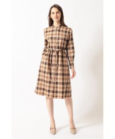 DAKS タータンチェック バンドカラーワンピース