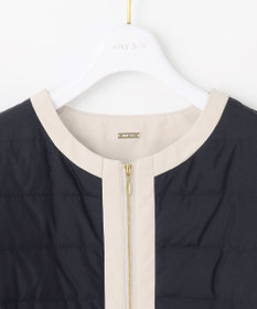 ANY SIS 【2WAY】ノーカラーダウン ジャケット