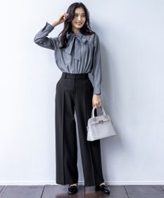 ANY SIS L ボウタイ付きビジュー シャツ