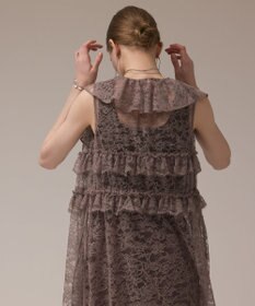 GRACE CONTINENTAL フリルカラーレースワンピース