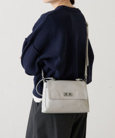 russet ソフトレザーフラップミニトートバッグ(CE-1674)