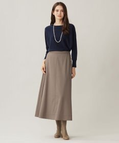 自由区 【洗える】ソフトウールハイゲージボートネック ニット