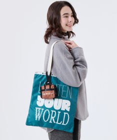 LeSportsac MICRO WEEKENDER CHARM/LSSタイポグラフィチャームブラウン