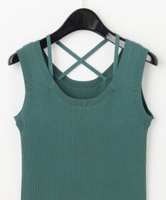 GRACE CONTINENTAL リブタンクニットトップ