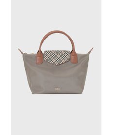 DAKS 【2WAY】ナイロン×牛革 ハウスチェック トートバッグ