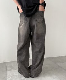 WEGO クロスモチーフオーバーダイバギーパンツ