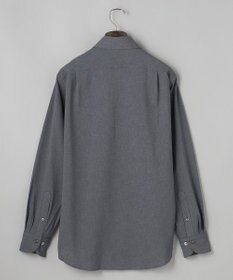 GOTAIRIKU 【シワになりにくい/ストレッチ/洗える】ウールライク シャツ_カッタウェイカラー