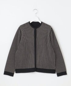 自由区 【洗える】リバーシブルニット セットアップ(カーディガン×タイトスカート)