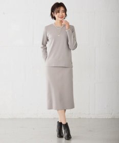 J.PRESS LADIES 【洗える】 レーヨンストレッチフルニードル ニット