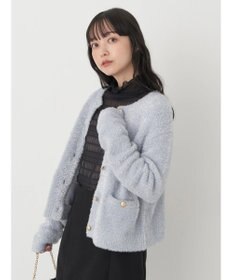 earth music&ecology キラキラシャギーカーディガン