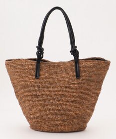 自由区 ノットハンドルラフィアトート バッグ