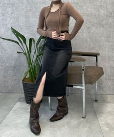 WEGO デニムミドルスカート