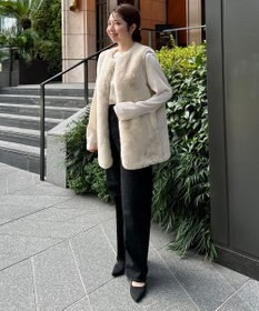 UNFILO サテン レイヤードブラウス