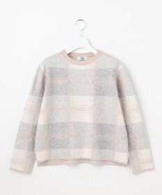 J.PRESS LADIES L Wooly Stretch Plaid ニット