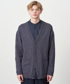 ATON WOOL MOULINE | オーバーサイズカーディガン - UNISEX