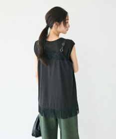 CRAFT STANDARD BOUTIQUE レース切替フリンジビスチェ