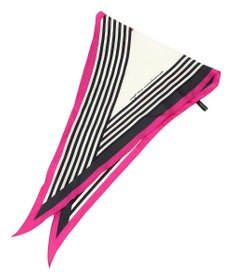 23区 【滝沢眞規子さん着用/VERY掲載】ランダムストライプ ダイヤ スカーフ マゼンタ系