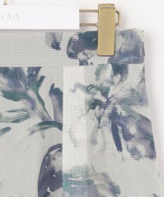 ANY SIS L 【洗える】メッシュフラワープリント スカート