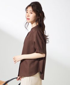 ANY SIS 【接触冷感・UVカット・速乾】スムージーポリエステル 2WAY ブラウス