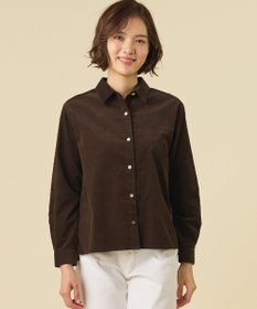 J.PRESS LADIES 【季節の変わり目に】シャツコールワッシャー コーデュロイ シャツ