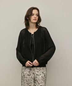 GRACE CONTINENTAL ノーカラーカラミブルゾン