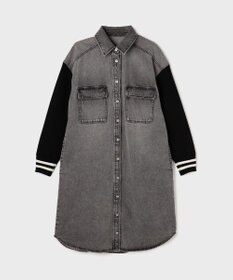 GRACE CONTINENTAL ニットスリーブデニムワンピース