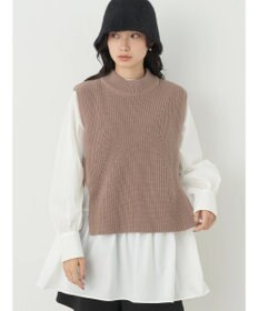 earth music&ecology ＳＥＴ２点　ベスト＋チュニックブラウス