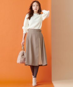 ANY SIS 【洗える】パール調ポイントツイル スカート