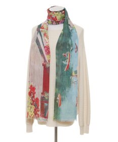 MOONBAT ハナト (Hanato) シルクコットンストール レイクサイド 197cm×70cm